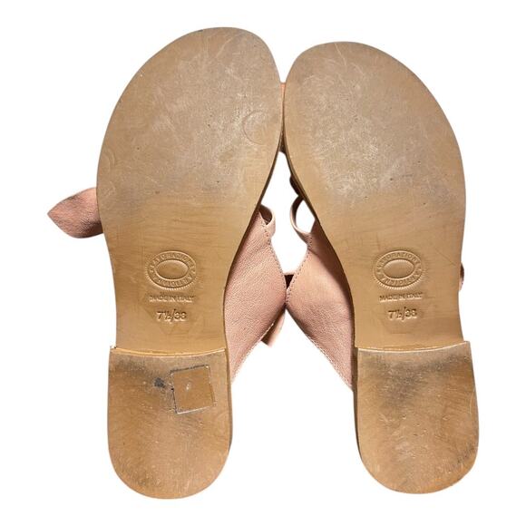 Cocobelle Blush Pink Leather Strappy Bow Sandals Size 38/7.5 - Picture 8 of 8